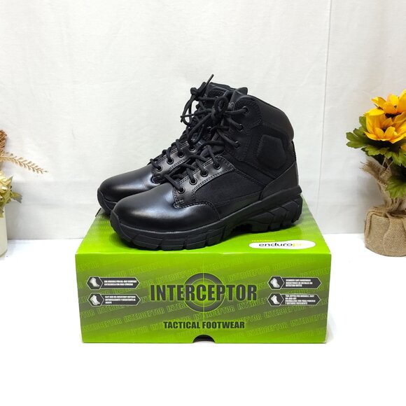 Interceptor Litefast Tactical Boots Women's Size 8.5 Zippered 6" Shaft Soft Toe - Picture 2 of 10